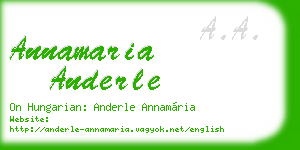 annamaria anderle business card